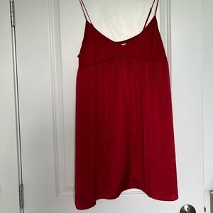Size M - Red Wilfred “Lover Satin Mini Dress” from Aritzia.
